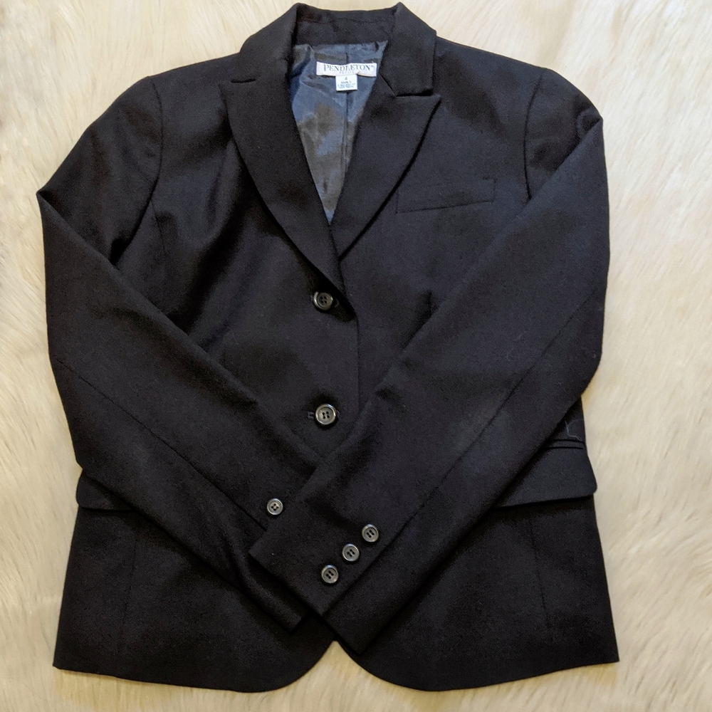 Vintage Pendleton Two Button Black Blazer. - image 5